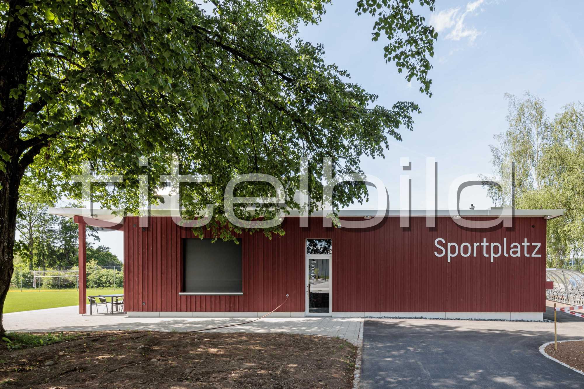 Projektbild-Nr. 1: Neubau Garderobengebäude Sportplatz Barzloo